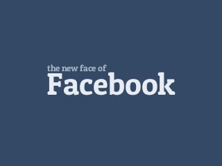 Facebook
the new face of
 