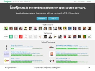 Crowdfunding in Open Source Projekten