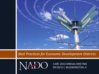 ILARC 2013 ANNUAL MEETING
09/10/13 | BLOOMINGTON, IL
Best Practices for Economic Development Districts
 