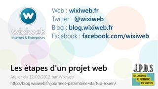 Les étapes d'un projet web - JPDS 2013 [FR]