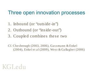Inbound Open Innovation
 