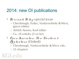 Thank you!
blog.OpenInnovation.net
 