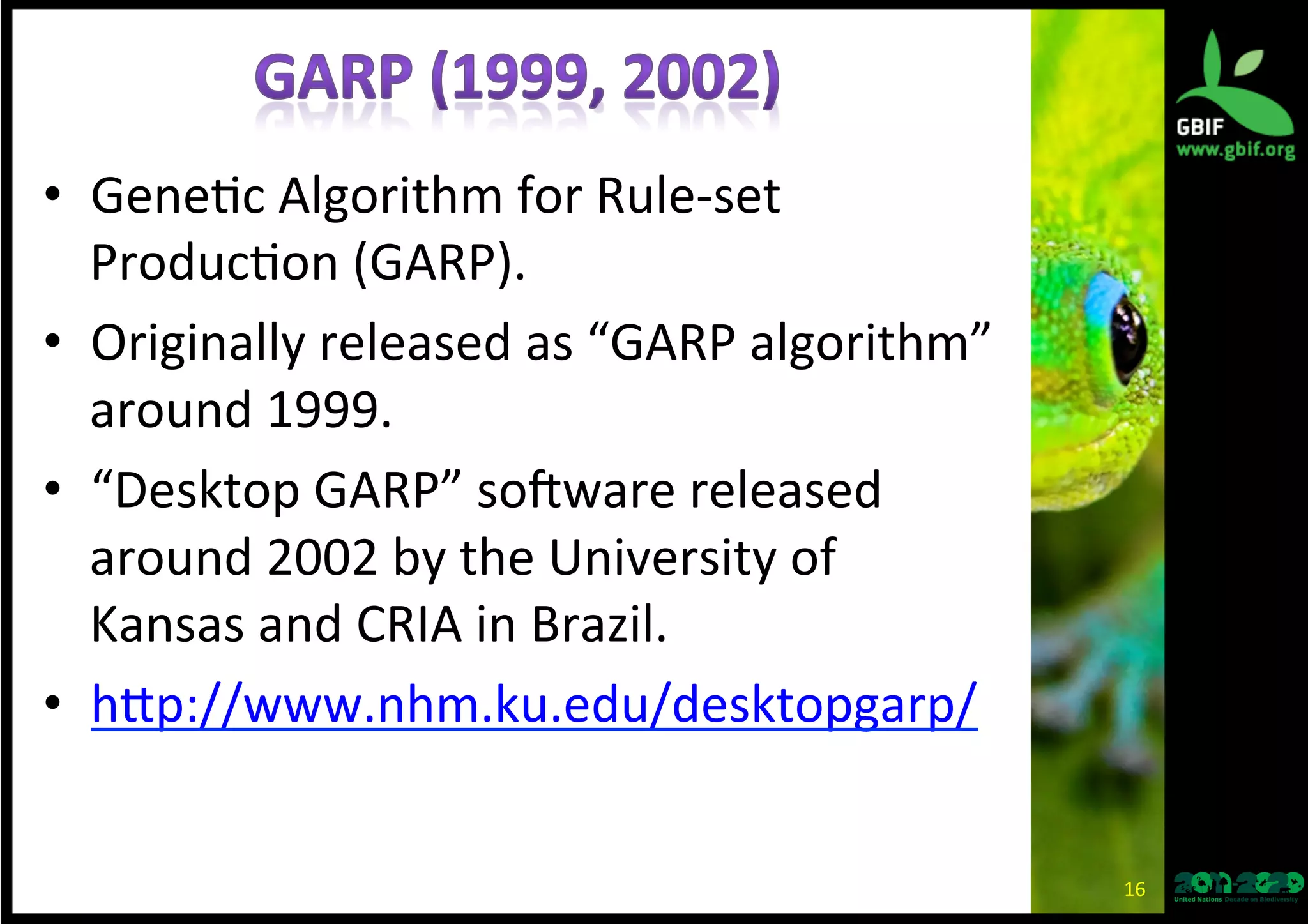 16	
  
Maximum	
  temperature,	
  minimum	
  temperature,	
  rainfall	
  -­‐-­‐-­‐>	
  	
  
BIO1	
  =	
  Annual	
  Mean	
  Temperature	
  
BIO2	
  =	
  Mean	
  Diurnal	
  Range	
  (Mean	
  of	
  monthly	
  (max	
  temp	
  -­‐	
  min	
  temp))	
  
BIO3	
  =	
  Isothermality	
  (BIO2/BIO7)	
  (*	
  100)	
  
BIO4	
  =	
  Temperature	
  Seasonality	
  (standard	
  devia*on	
  *100)	
  
BIO5	
  =	
  Max	
  Temperature	
  of	
  Warmest	
  Month	
  
BIO6	
  =	
  Min	
  Temperature	
  of	
  Coldest	
  Month	
  
BIO7	
  =	
  Temperature	
  Annual	
  Range	
  (BIO5-­‐BIO6)	
  
BIO8	
  =	
  Mean	
  Temperature	
  of	
  Welest	
  Quarter	
  
BIO9	
  =	
  Mean	
  Temperature	
  of	
  Driest	
  Quarter	
  
BIO10	
  =	
  Mean	
  Temperature	
  of	
  Warmest	
  Quarter	
  
BIO11	
  =	
  Mean	
  Temperature	
  of	
  Coldest	
  Quarter	
  
BIO12	
  =	
  Annual	
  Precipita*on	
  
BIO13	
  =	
  Precipita*on	
  of	
  Welest	
  Month	
  
BIO14	
  =	
  Precipita*on	
  of	
  Driest	
  Month	
  
BIO15	
  =	
  Precipita*on	
  Seasonality	
  (Coeﬃcient	
  of	
  Varia*on)	
  
BIO16	
  =	
  Precipita*on	
  of	
  Welest	
  Quarter	
  
BIO17	
  =	
  Precipita*on	
  of	
  Driest	
  Quarter	
  
BIO18	
  =	
  Precipita*on	
  of	
  Warmest	
  Quarter	
  
BIO19	
  =	
  Precipita*on	
  of	
  Coldest	
  Quarter	
  
 