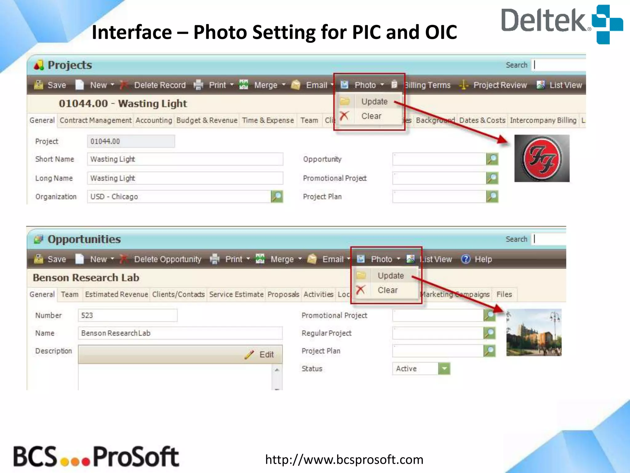 http://www.bcsprosoft.com
Interface – Photo Setting for PIC and OIC
 