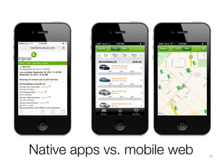 Native apps vs. mobile web

50

 