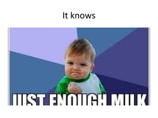 It knows
 