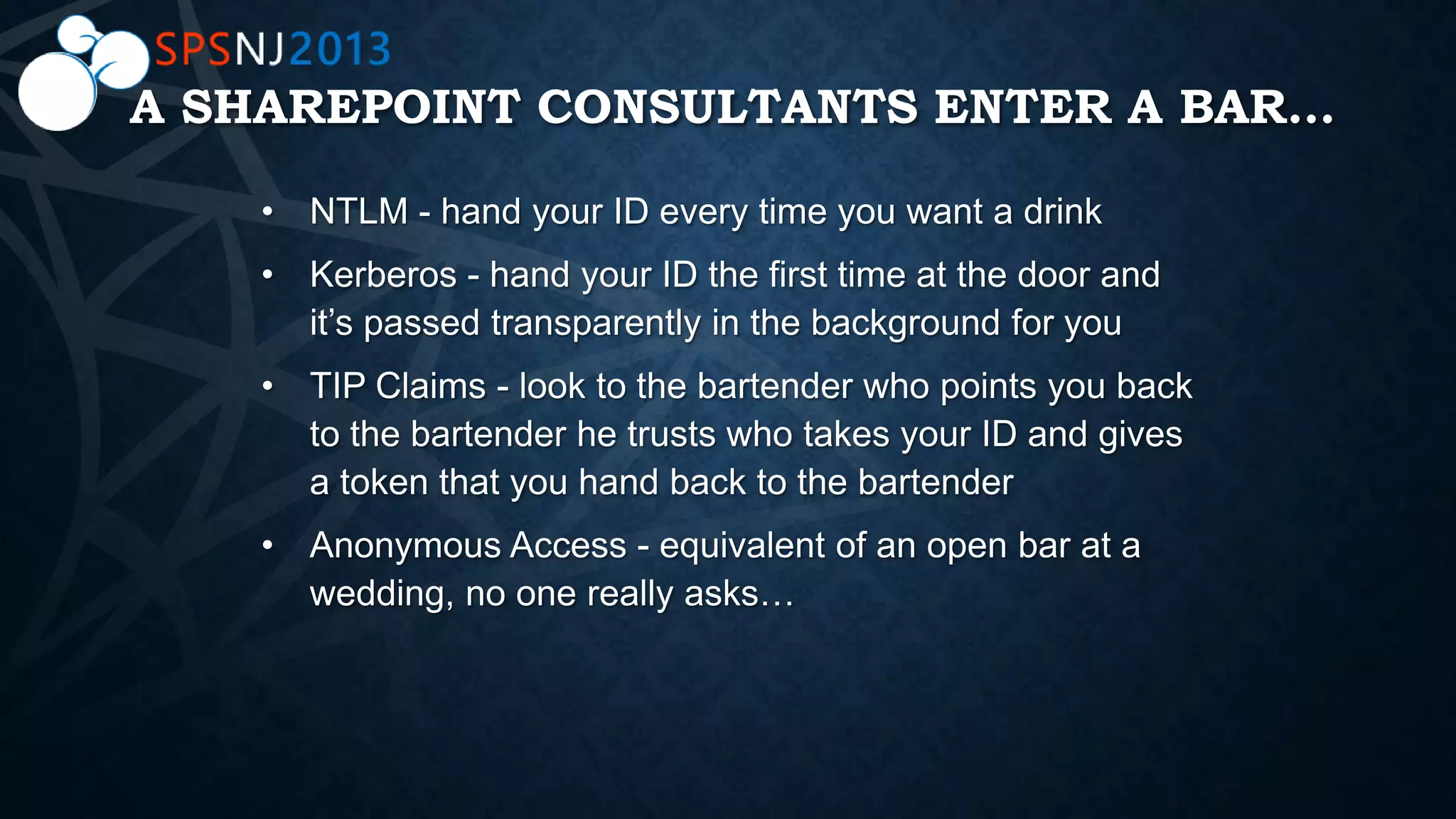 A SHAREPOINT CONSULTANTS ENTER A BAR…
 