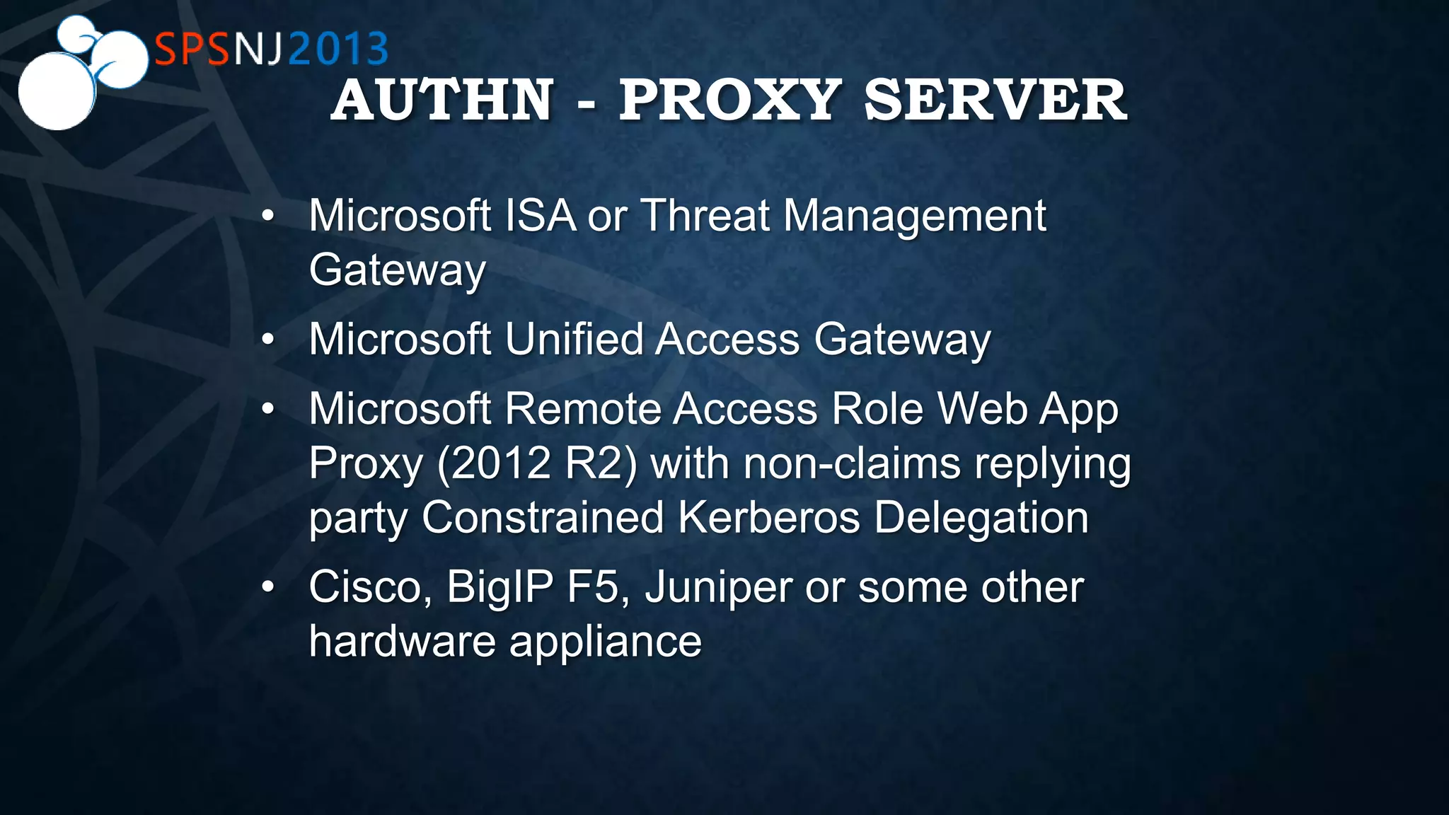 AUTHN - PROXY SERVER
 