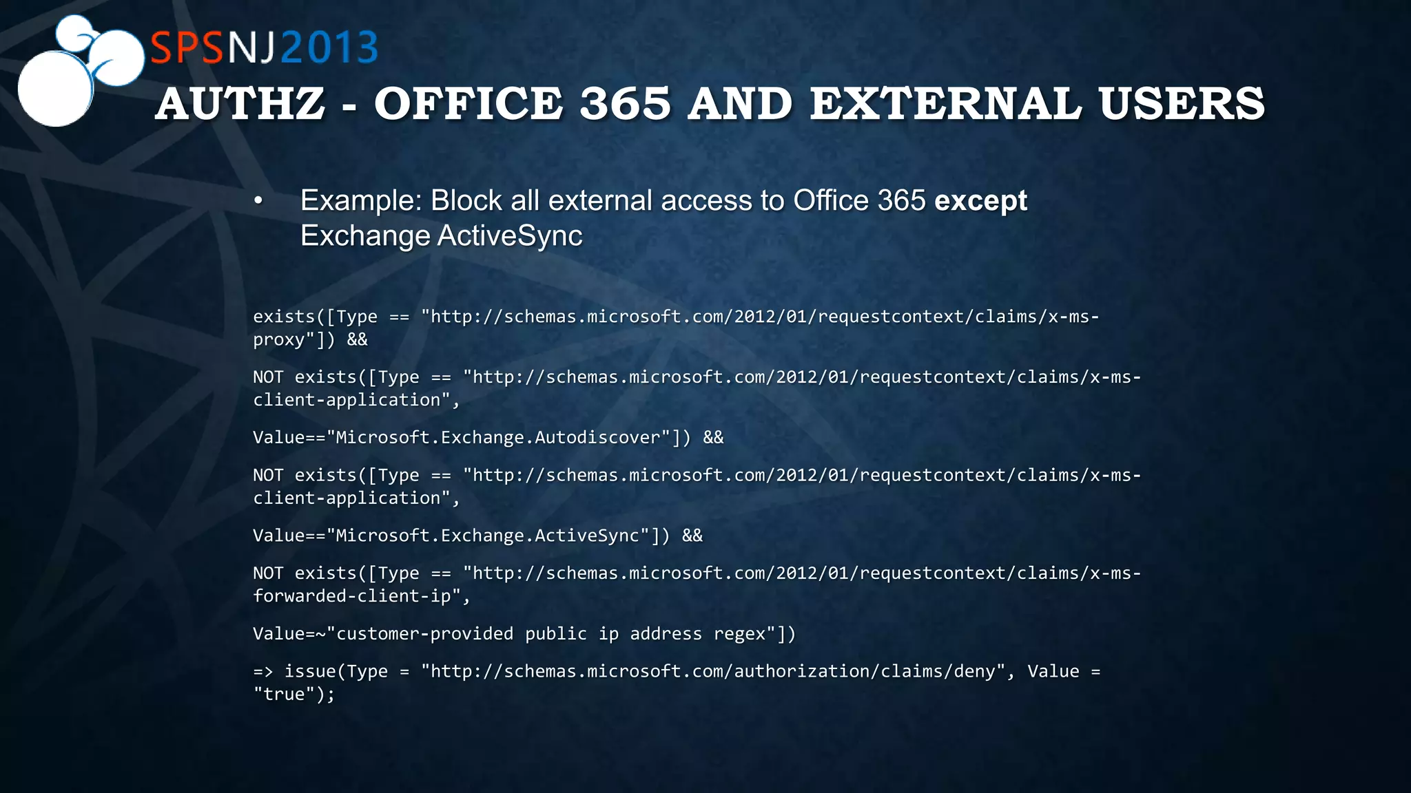 AUTHZ - OFFICE 365 AND EXTERNAL USERS
 