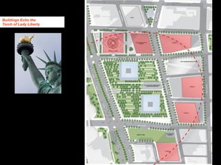 ELEMENTS OF THE MASTER PLAN
Buildings Echo the
Torch of Lady Liberty
ELEMENTS OF THE MASTER PLAN
 