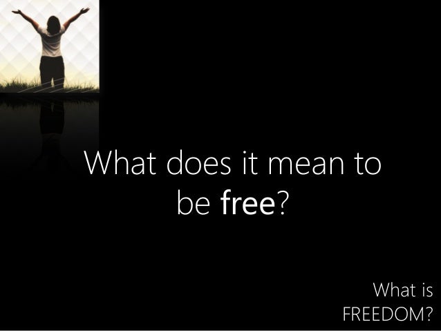 What Is Freedom Free At Last Part 1