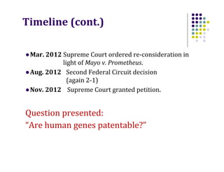 Legal Issues Raised by Genetic Testing: Genetic Discrimination and Gene Patents Slide 20