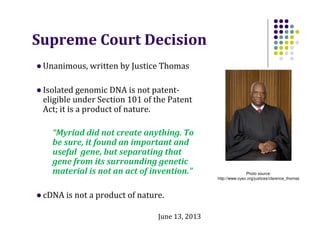 Legal Issues Raised by Genetic Testing: Genetic Discrimination and Gene Patents Slide 24