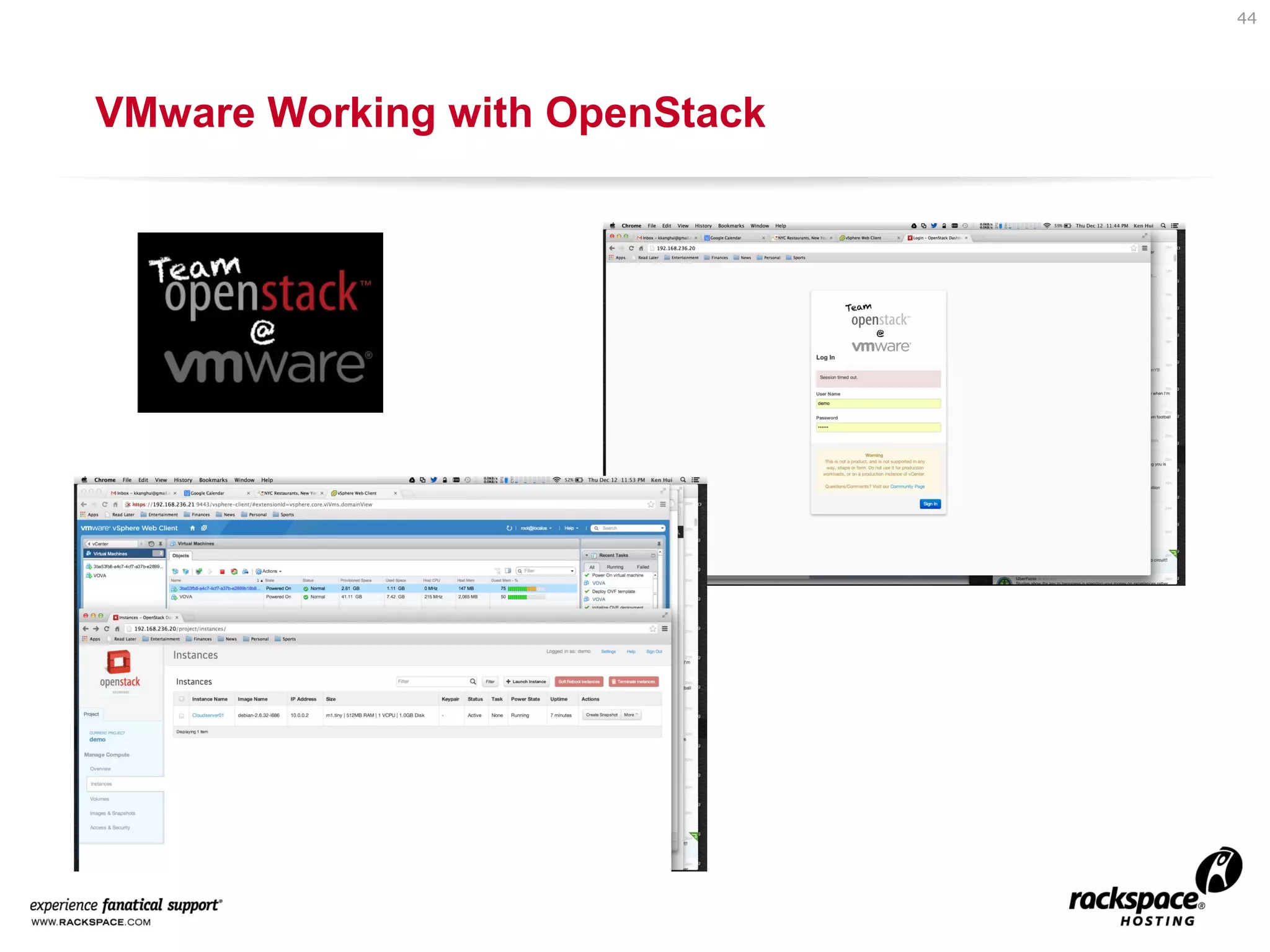 44

VMware Working with OpenStack

 