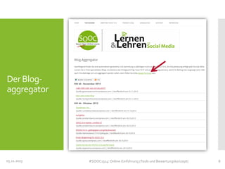 Der Blogaggregator

05.11.2013

#SOOC1314: Online-Einführung (Tools und Bewertungskonzept)

8

 