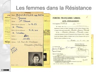 Les femmes dans la Résistance

 