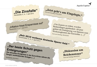 © 2013 AQUILA CAPITAL
 