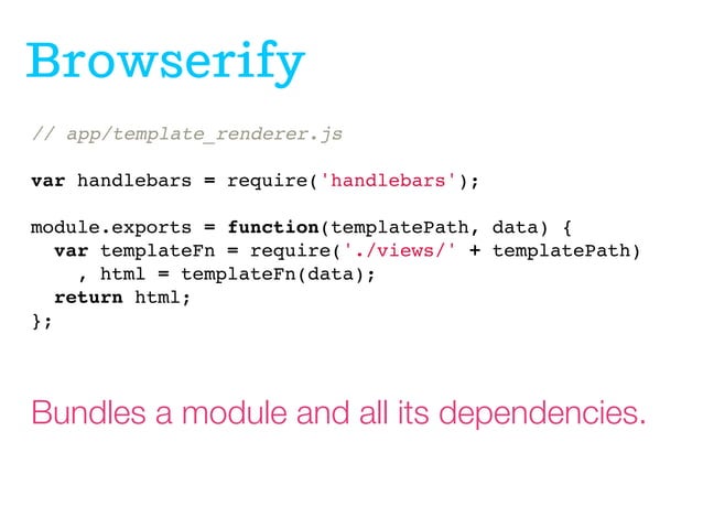 Isomorphic JavaScript: #DevBeat Master Class | PPT