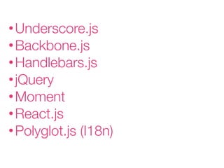 Isomorphic
JavaScript is a
spectrum.

 