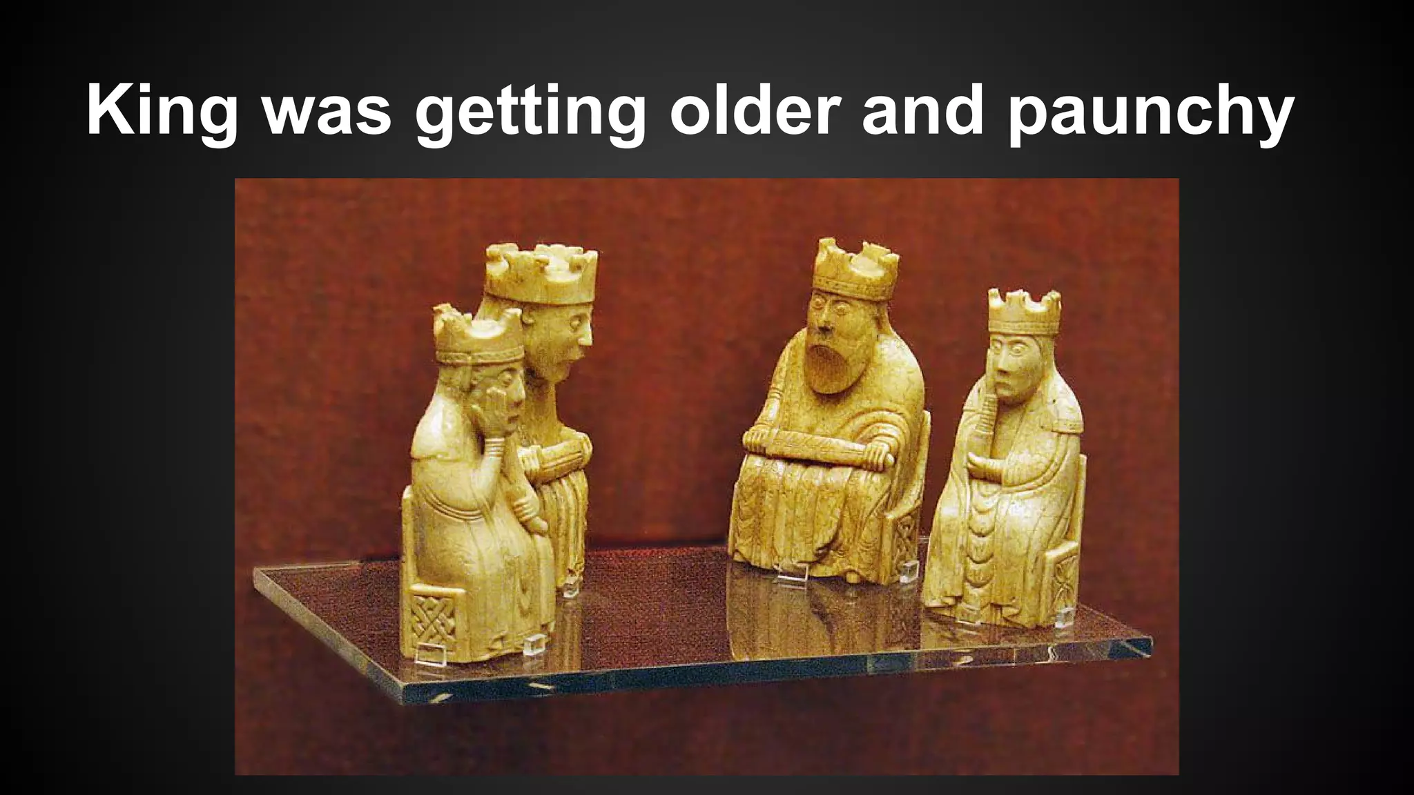 King was getting older and paunchy

 