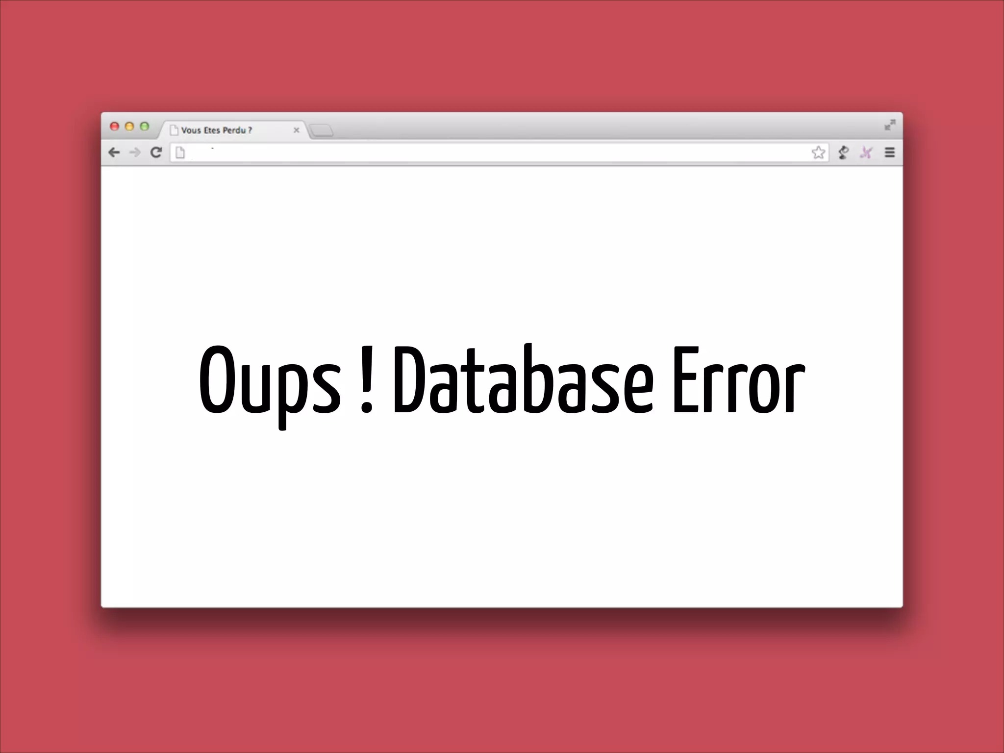 Oups ! Database Error

 