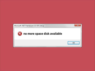 no more space disk available

 