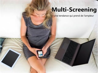 2 types de comportements multi-écrans

Séquentiel

Simultané

Google, The new multi-screen world, 2012

 
