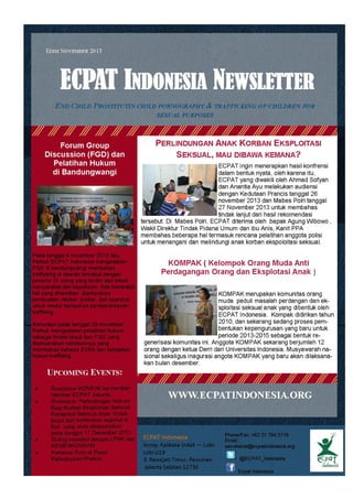 ECPAT Indonesia Newsletter November 2013