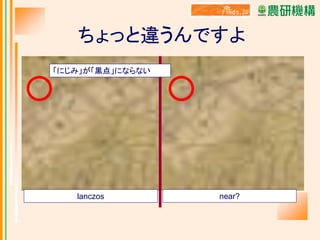 ちょっと違うんですよ
「にじみ」が「黒点」にならない

lanczos

near?

 