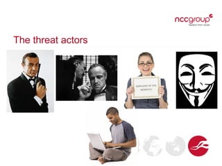 The threat actors

 