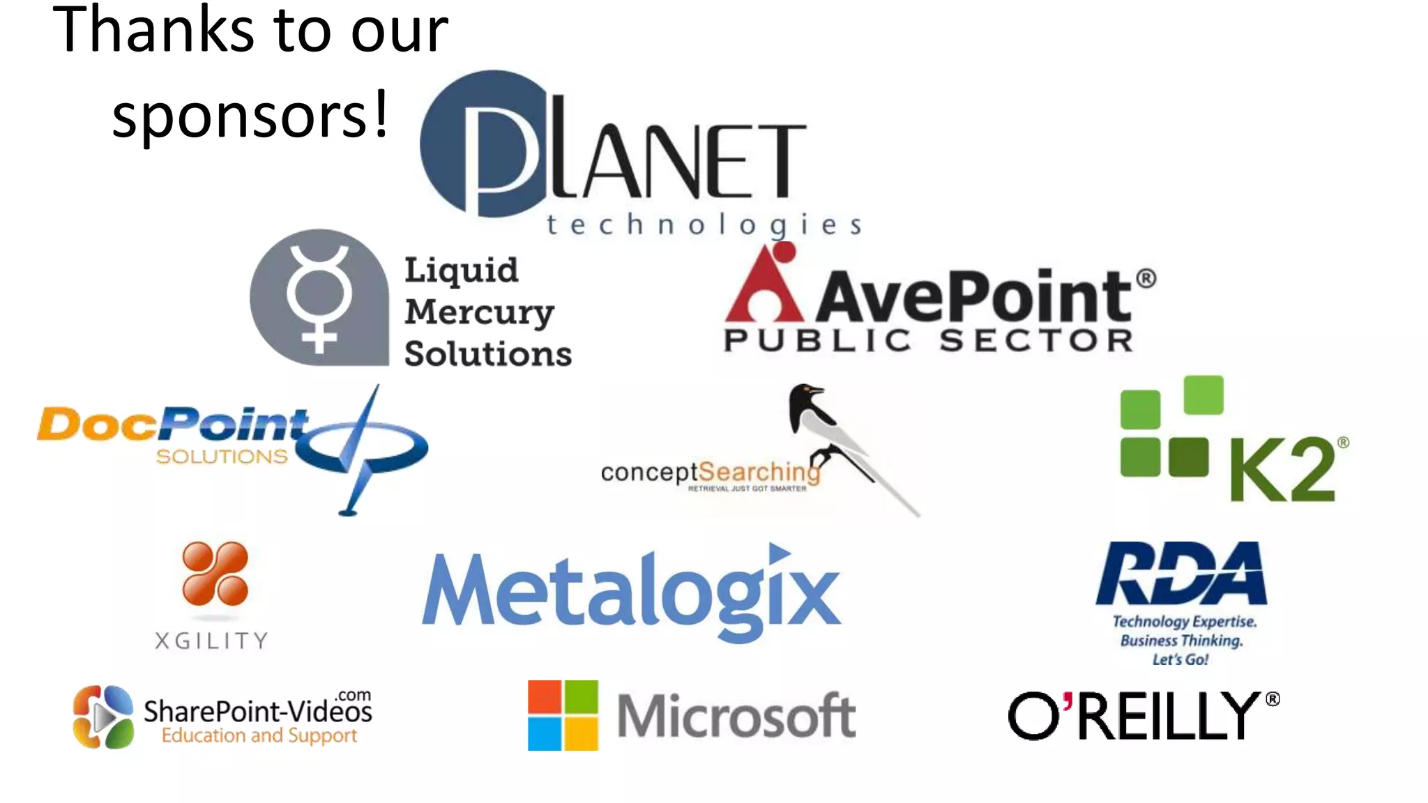 Thanks to our
sponsors!

 