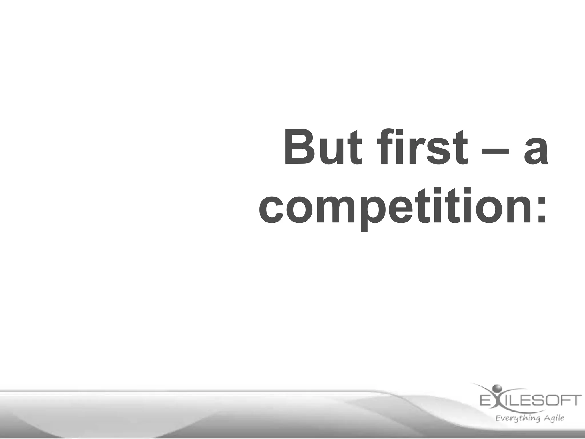 But first – a
competition:

 