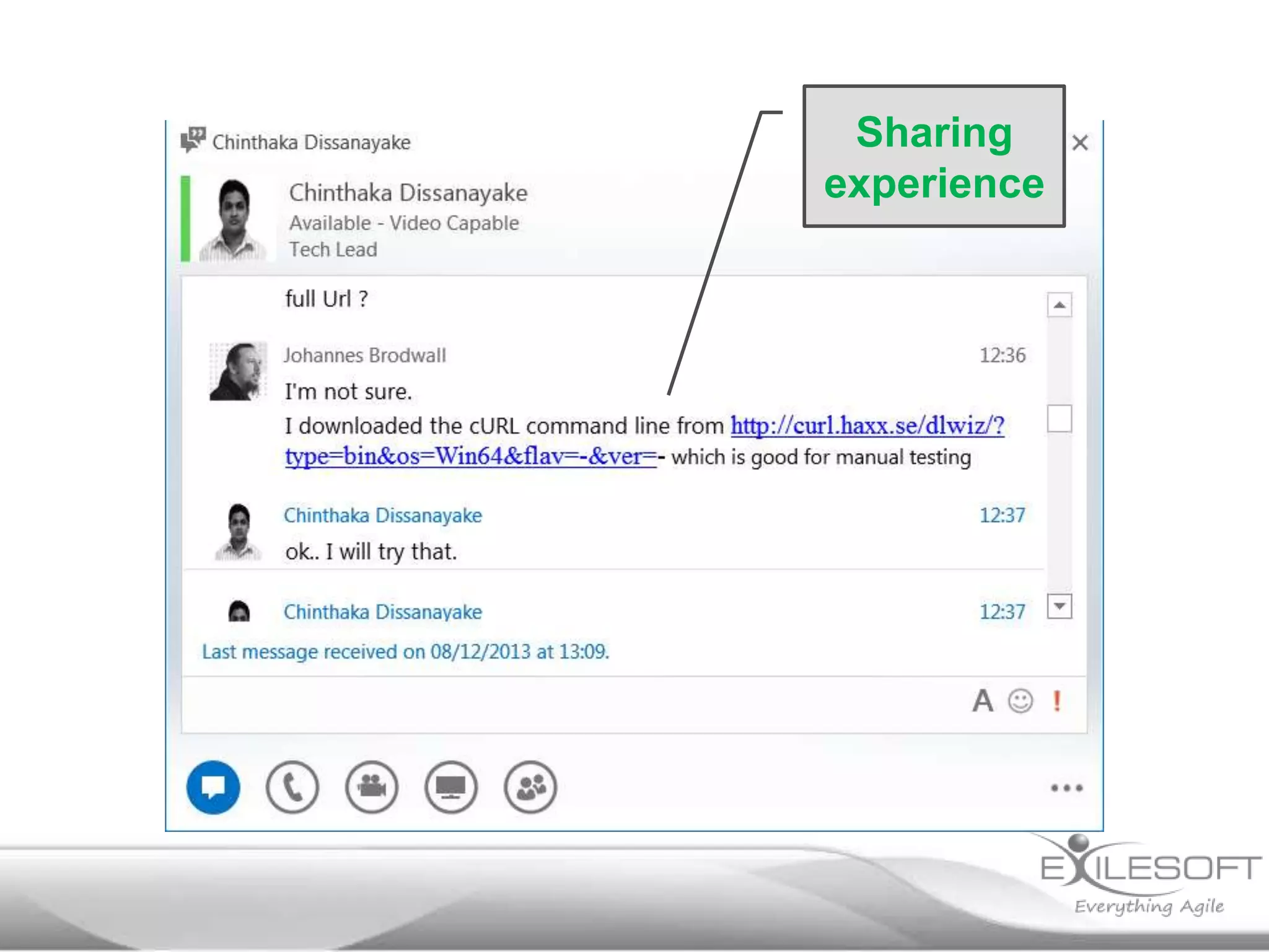 Sharing
experience

 