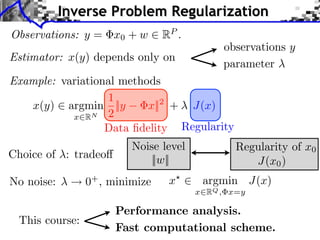 Low Complexity Regularization of Inverse Problems - Course #1 Inverse ...