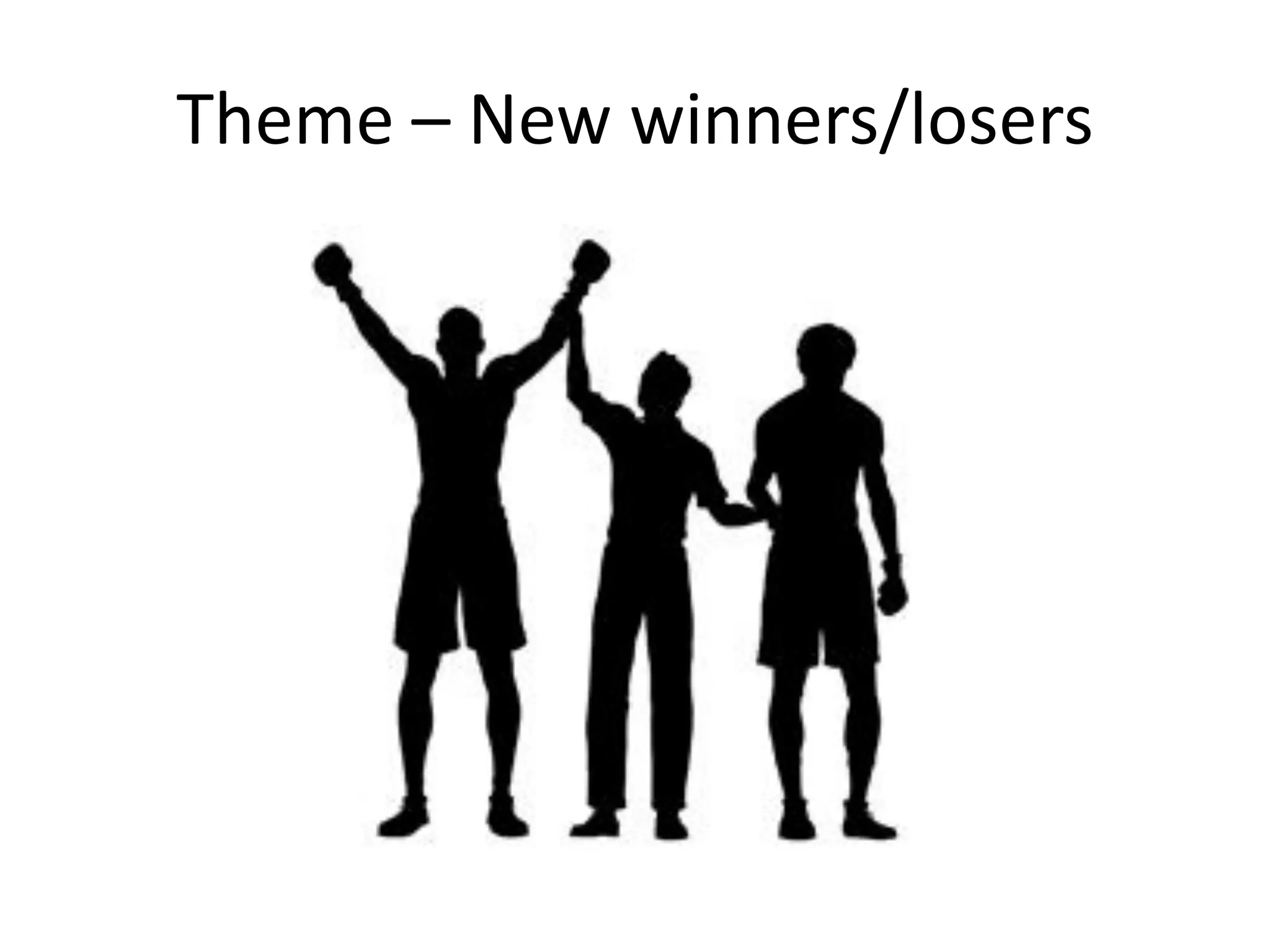 Theme – New winners/losers
 