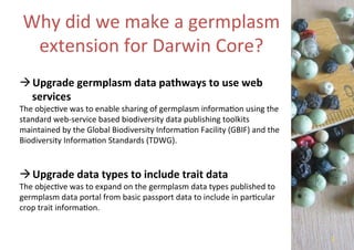 Darwin Core extension for germplasm (11th December 2013) | PDF