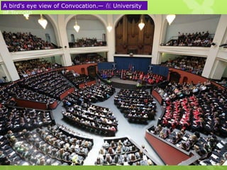 A bird's eye view of Convocation.— 在 University
of Toronto
 