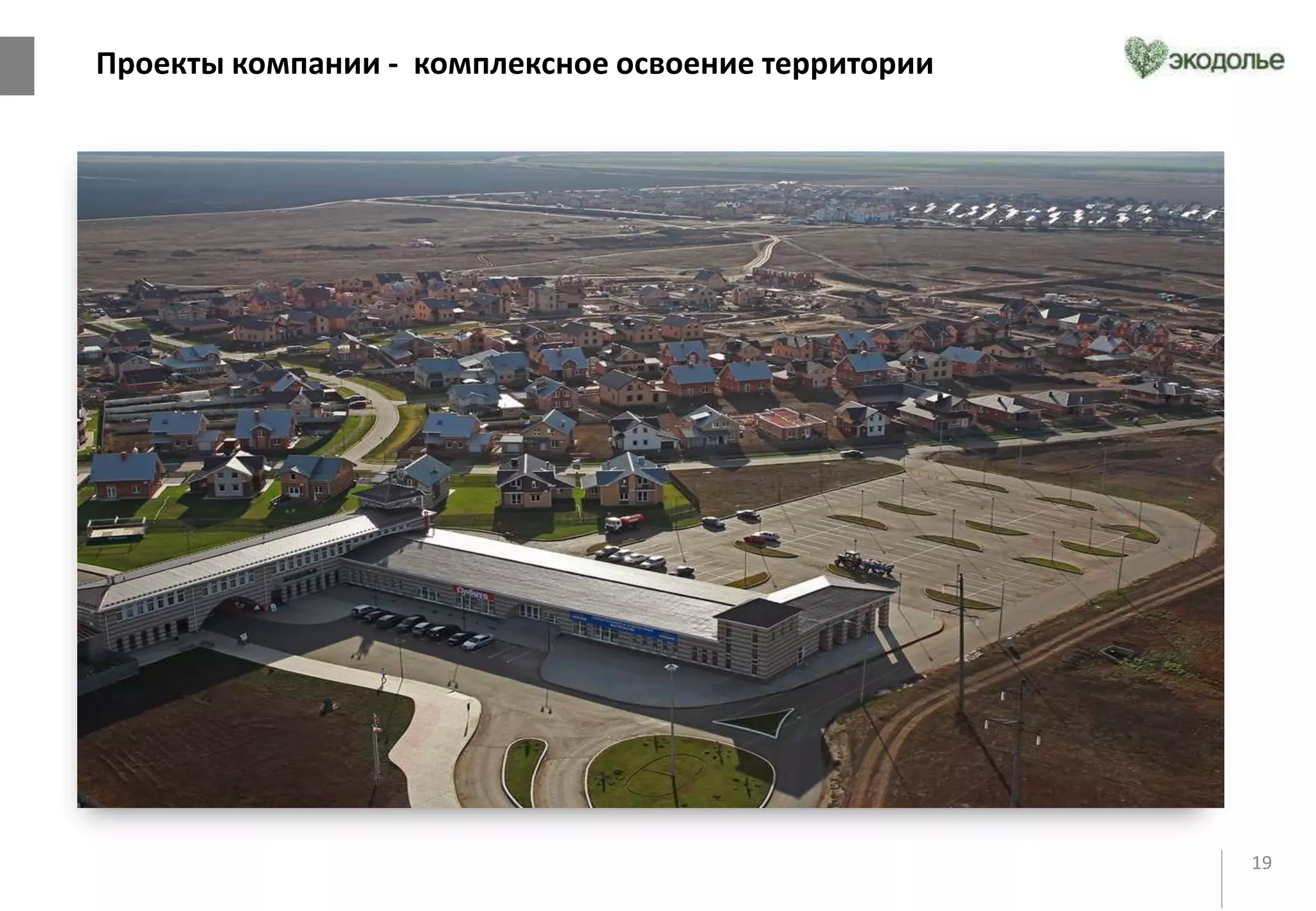 19
Проекты компании - комплексное освоение территории
 