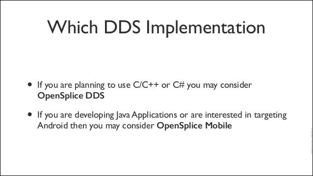 OpenSplice DDS Tutorial -- Part II