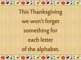 2013 Thanksgiving Program
