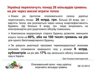 втрати тепла україна 2013
