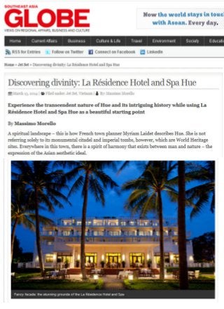 Southeast Asia Globe: Discovering divinity: La Résidence Hotel and Spa Hue