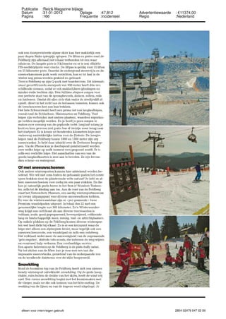 Publicatie :Reiz& Magazine bijlage
Datum :31-01-2012
Pagina :166
Oplage :47.812
Frequentie :incidenteel
Advertentiewaarde : €11374,00
Regio :Nederland
alleen voor intern/eigen gebruik 2804 02479 047 02 00
 