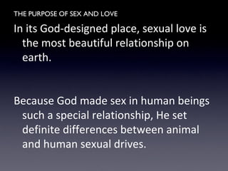 The Purpose Of Sex And Love | PPT