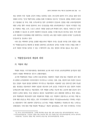 ??? ????? ??? ?? ? ????? ?? ?? 109 
?? ??? ?? ??? ??? ??? ???? ??. 2012?? ??? ?? ??? ?? ?? 
??? ??? ?? ????? ??? ?? ????? ???, ???? ??? ??? ??? 
? ??(?? ? ??, ??, ????)? ?? ????? ???? ??? ?? ??????? 
?? ??? ?? ??? ????. 2012 ????? ?? ???????3) ??? ???? ?? 
? ???? ??, ??, ??? ??? ??? ????? ??? ??, ???, ??? ? ?? 
? ??? ? ??? ? ??? ???? ???? ??? ??? ??? ???? ??. ?? ?? 
?? ???? ????? ?? ????? ???? ?? ?? ??? ??? ??? ????? 
????? ???? ??. 
?? ?? ???? ??? ??? ????? ??? ??? ??? ??? ?? ???. ?? 
? ??????? ??? ? ??? ???? ????? ??? ??? ??? ??? ?? ? 
?? ??? ??? ??? ? ?? ????? ?? ?? ??? ??? ??? ?? ??. 
1. ??????? ??? ?? 
?. ??? ?? 
??? ??? ???????? ????? ??? ?? ??? ??????? ???? ?? 
??? ??? ????? ??? ??????. 
??? ????? ??? ??? ?????? ???? ??? ?? ?? ???? ?? ?? 
? ??? ?????? ?????? ????? ???? ??, ??, ??? ?? ??? ??? 
?? ??? ??? ??? ???? ????? ?????. ???? ?? ???? ?? ??? 
?? ???? ????? ??? ??? ???? ?? ??? ????? ?? ??? ??? 
????? ?? ???? ?????. ?? ??? ??? ??? ?? ??? ?? ??? ?? 
??? ??? ??? ?? ???? ??? ?????? ?? ???? ???? ?? ???, 
?? ????? ????? ?? ????? ??? ?? ???? ????? ???? ?? ? 
?? ?? ???? ?? ???, ?? ?????? ??? ????(standard)? ???? ??? 
? ????? ?? ???? ????? ???? ??? ????? ????? ?? ???? 
?????. ?? ?? ?? ??? ??(key) ??? ?????, ?? ?? ????? ??? 
?, 2011a); ?????????, ???? ???? ??? ?? ?? ????(??: ?????????, 2011b). 
3) ?????????, ????? ??? ?? ???? ?? ?? ????(??: ?????????, 2012a); ???? 
?????, ????? ??? ?? ???? ???(??: ?????????, 2012b). 
 