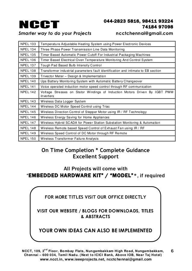 Electronics and Electrical Projects for Diploma Students