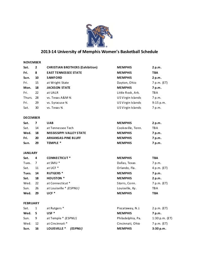 University Of Memphis Basketball Schedule 2022-23 - Festival Schedule 2022