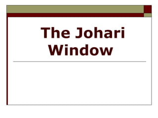 The Johari
Window

 