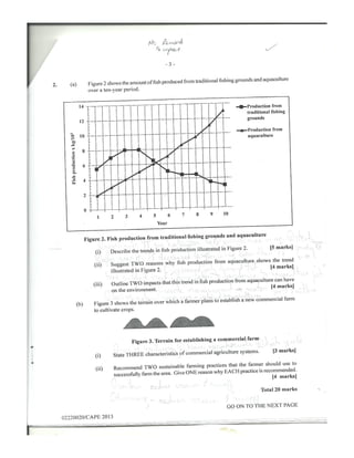 CAPE Environmental Science Unit 2 2013 Paper 2 | PDF