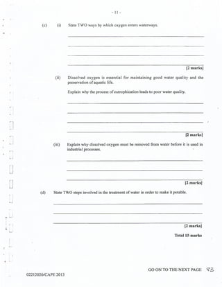 CAPE Chemistry Unit 2 Paper 2 2013